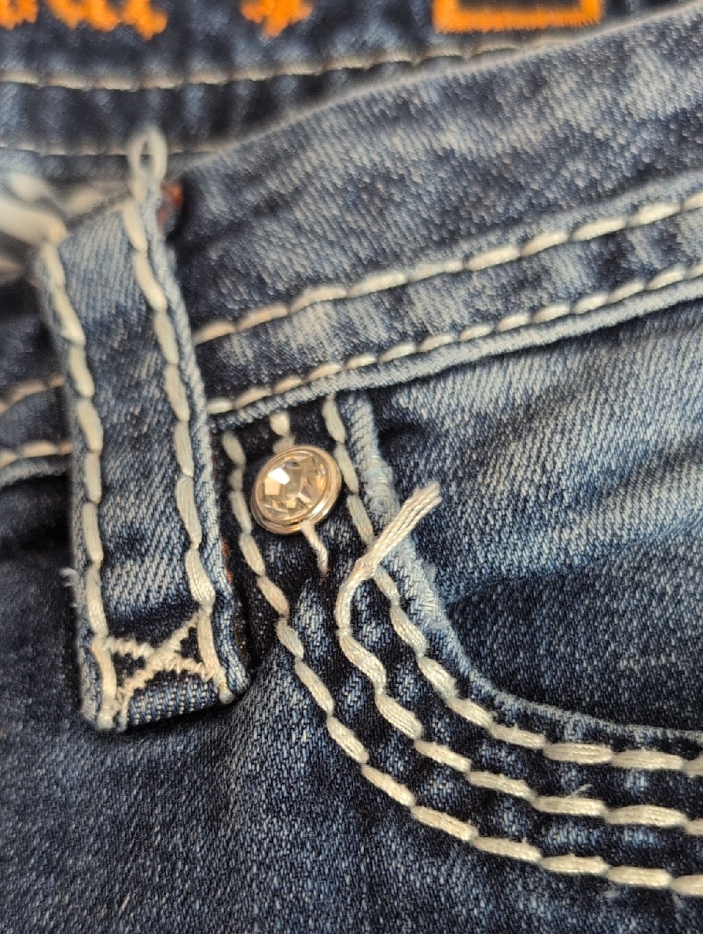 Rock Revival Easy Capril Avery Fit size 31 Cute Pockets Denim Capris Jeans - Picture 13 of 13